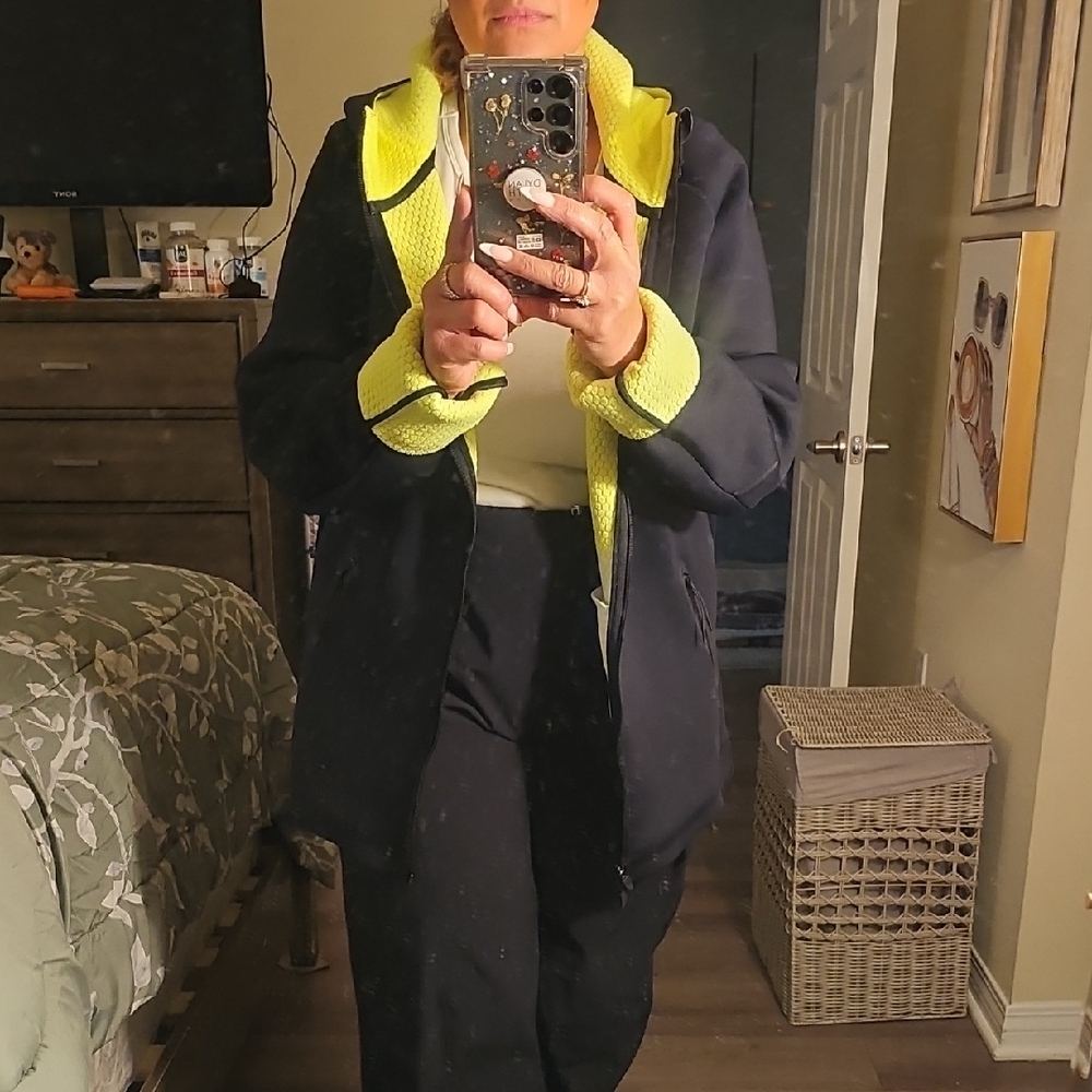 Nike Black and Yellow Utility Jacket High Collar